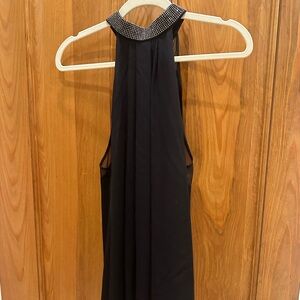 Alice + Olivia Black Embellished Sleeveless Blouse